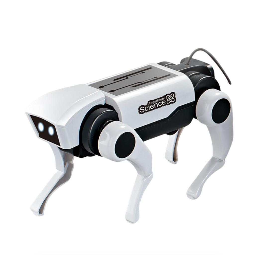 Solar-Powered Remote Control AI Robot Dog - DIY Educational Toy for Kids