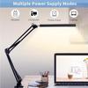 Metal Arm Table Lamp with Clip Table Lamp with Memory Function Suitable for Home Office Work Study Reading Drawing