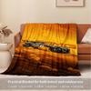 For RacingCar,AMG,Speed-Themed Flannel Blanket, Glam Style, Digital Print, All-Season Comfort, Tear-Resistant, Knitted Craftsmanship, Polyes