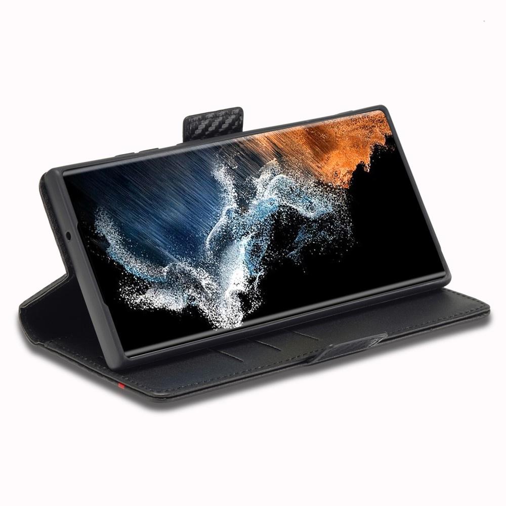 Samsung Galaxy S23 Ultra Flip Case, Carbon LC.IMEEKE, Black