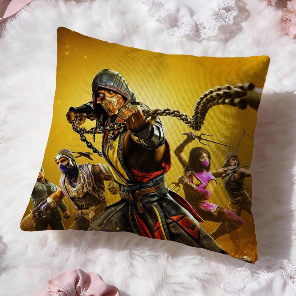 Игровой чехол для подушки M-Mortal Kombat Премиум-комфорт Двусторонний чехол для подушки - Дизайн "Два в одном" для любой комнаты и салона автомобиля