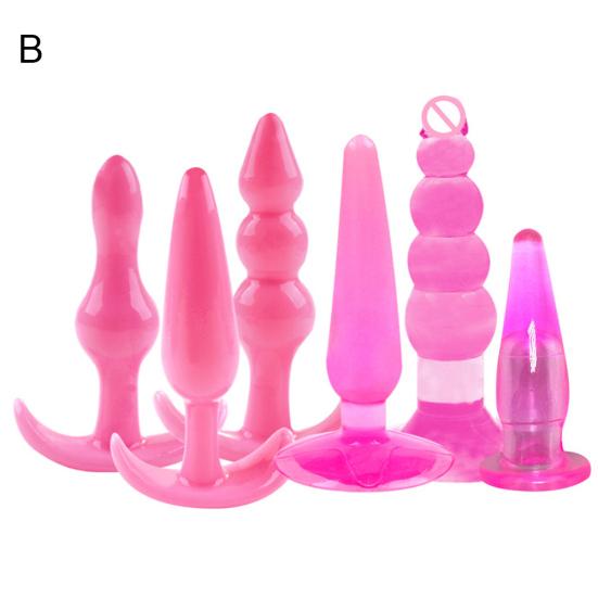 6Pcs/Set Anal Trainer Kit Butt Plugs Couple Flirting Sex Toy Prostate Massager