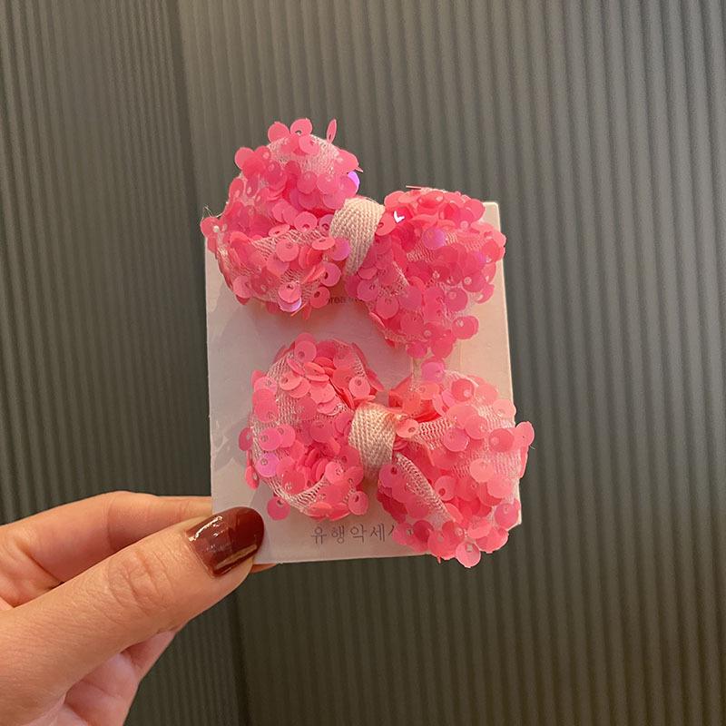 Sequin Bow Snap Hair Clips – Candy Color Princess Hairpins for Kids