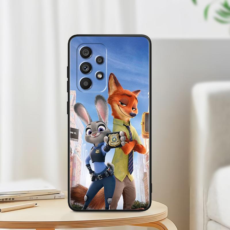 Аниме Джуди Зверополис для Samsung Note 20 10 Ultra Plus A31 A14 A12 A70 A34 A25 A04 A05 A15 A24 5G черный чехол для телефона