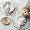 Новый! Модный винтажный вышитый подстановочный коврик хлопковый в форме цветка декоративная салфетка пылезащитная ткань кофейной машины обеденного стола коврик