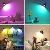 LED Wall Scon 19 RGB Colors Dimmable, Rechargeable Wall Scons Battery Operated Picture Light, Touch & Remote Control, 360° R