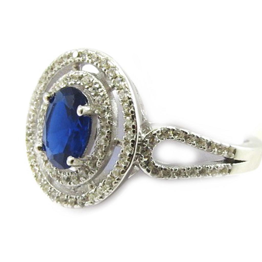 Серебряное кольцо с сапфиром 'Sissi'