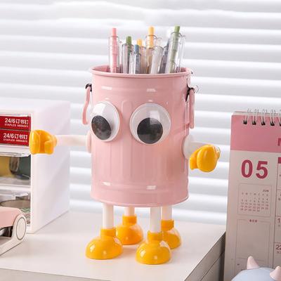 Подставка-держатель для 20 ручек, мультяшный дизайн с большими глазами, большой калибр, круглая обработка, подставка для ручек, стойка для хранения ручек
