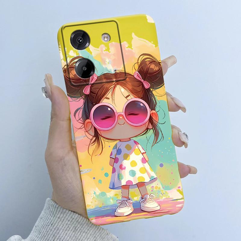 Чехол для телефона Xiaomi Poco M7 Pro 5G, модный дизайн 'Цветочная девушка', мягкий силикон TPU, задняя крышка для Poco M 7 Pro M7Pro 5g