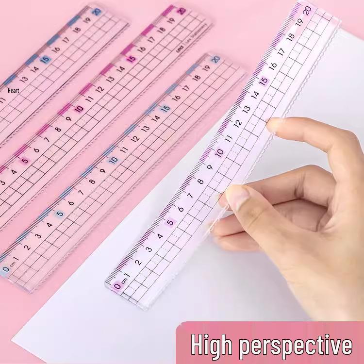 Прозрачная линейка против близорукости для учеников начальной школы с волнистыми и прямыми линиями