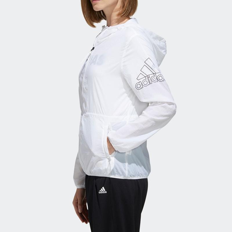 adidas Женская легкая ветровка с капюшоном Белая FT2862