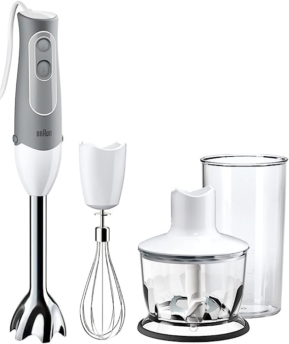 Braun Hand Blender 5 MQ535GY Lightweight Baby Food Preparation Smoothie Soup Crushing Mixing Chopping Chopping Easy Whisking Operation Time Saving 4