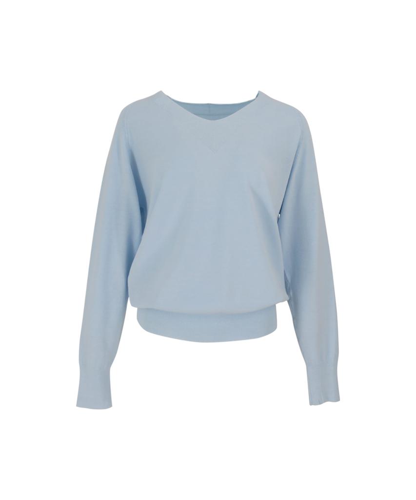 Baseukala Вязаный свитер с V-образным вырезом и рукавами реглан (6colors)