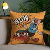 Happy Funny Game Pink Tomato Fun Pillow Case Anti-dustmite Pillowcase Invisible zipper silky short plush Sofa cushion cover