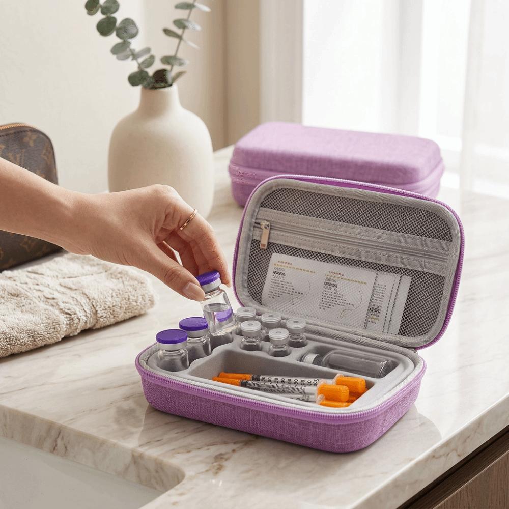 Waterproof Pill Storage Box Groove Fixation Insulin Cooling Bag Insulin Organizer Cold Storage