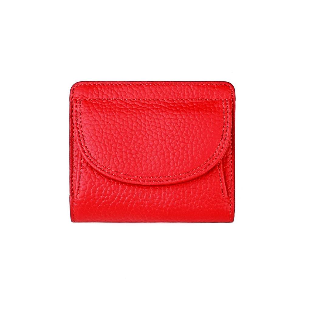 Japanese-Style RFID Genuine Leather Mini Wallet - Simple & Fashionable Coin Purse