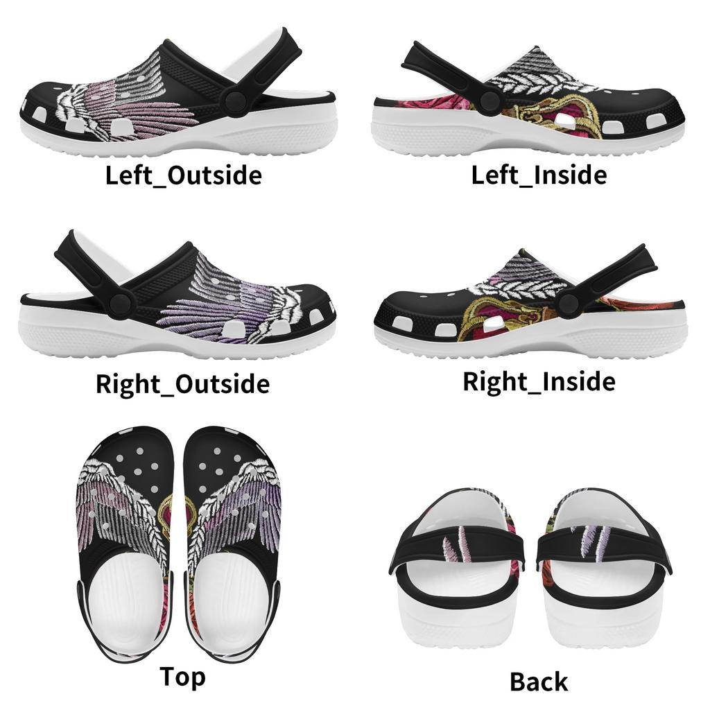Cartoon Printed EVA Clogs for Women Men Breathable Lightweight Slip On Casual Footwear Soft Sole Summer Sandals Daily Walking