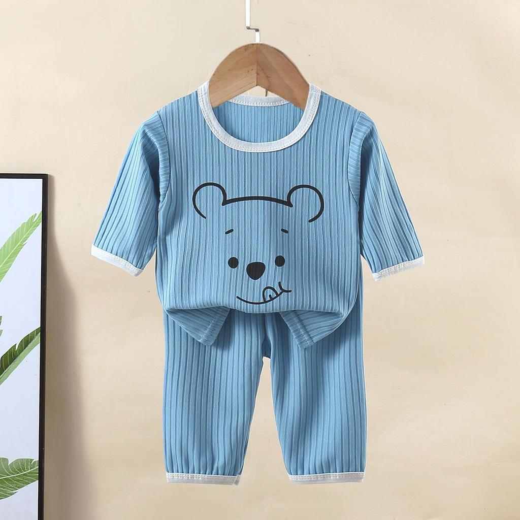 Летние детские мультяшные пижамы - с коротким рукавом, дышащие, для мальчиков и девочек 5192 EMA