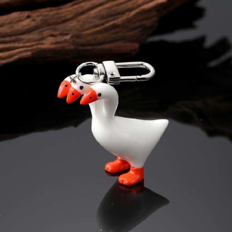 Unique Pendant Earring Geese with Three Heads Shape Lightweight Pendant Necklace