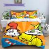 Green Eggs and Ham Pattern Bedding,Quilt Set Quilt Cover Pillowcase Home Birthday Gift (1 * duvet cover + 2 * pillowcase, without core)