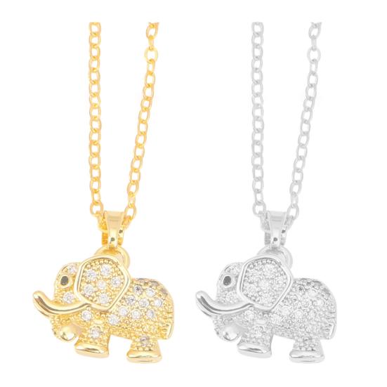 Ожерелье в виде слона для женщин, цепочка со слоном и ключицей, благоприятное украшение в виде животного для девушки