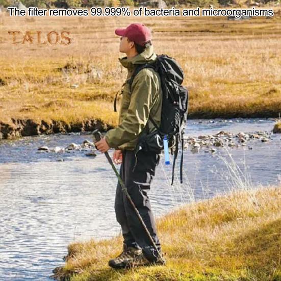 Personal Water Filter Straw Portable Water Purifying Device Outdoor Survival Camping Hiking Backpacking Emergency Water Filtration System