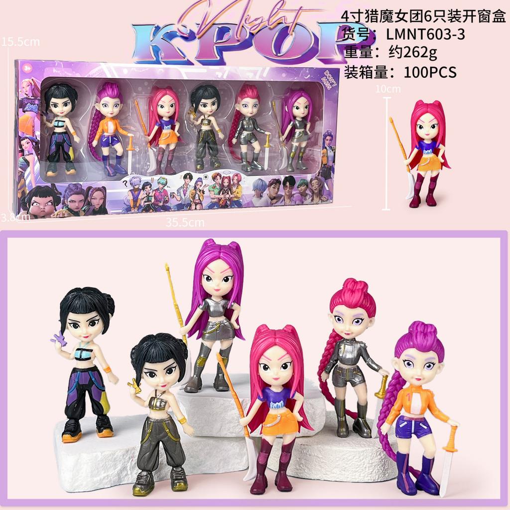 НОВЫЙ Аниме KPop Охотник на демонов Кукла Виниловая игрушка Персонажи Руми Мира Зой Виниловая маска Игрушка-сюрприз в непрозрачной упаковке Рождественский подарок