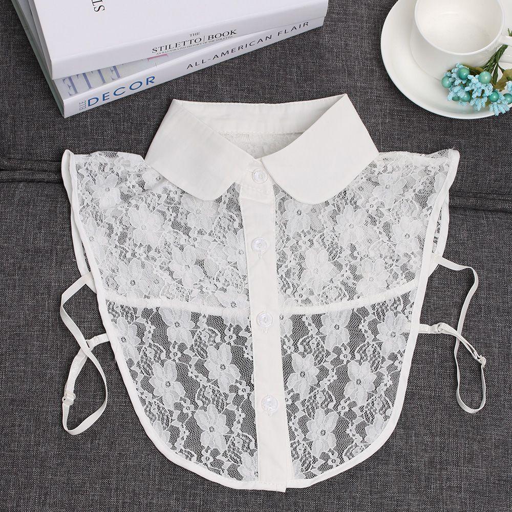 Fashion Solid Shirt Blouse Lace False Collar Clothes Accessories Detachable