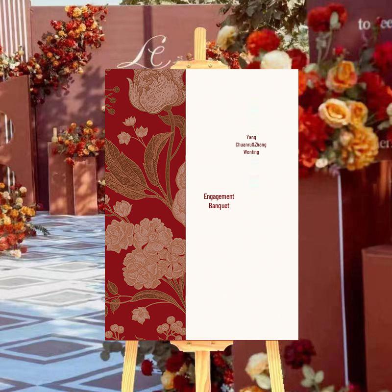 Индивидуальная свадебная церемония Приветственный знак: Направленный декор для помолвки с водным фоном