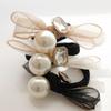 J.Lauren Mesh Ribbon Pearl Cubic Hair Tie H01045