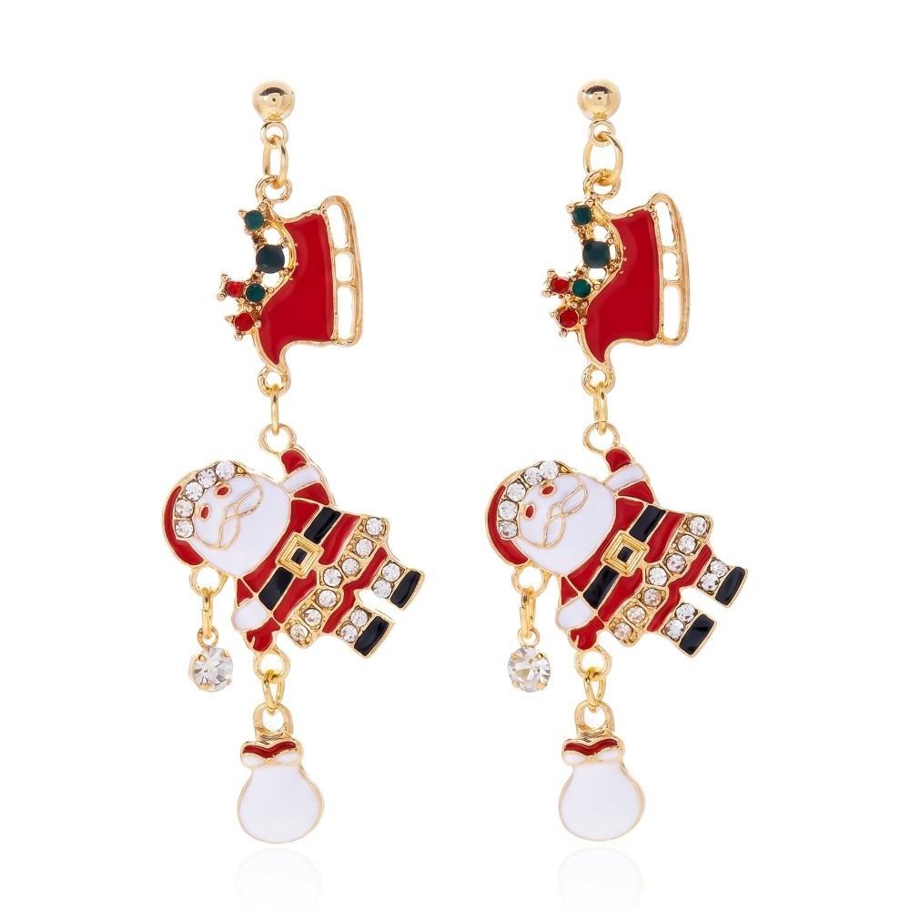 Adjustable Chain Christmas Jewelry Enamel Pendant Pendant Necklace Festive Party