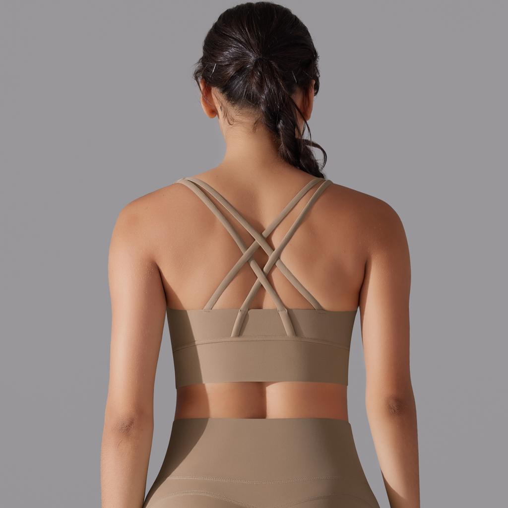 Nessaj Дышащий спортивный жилет для бега, женский бюстгальтер для йоги с пуш-ап, крестообразное нижнее белье для тренажерного зала и фитнеса