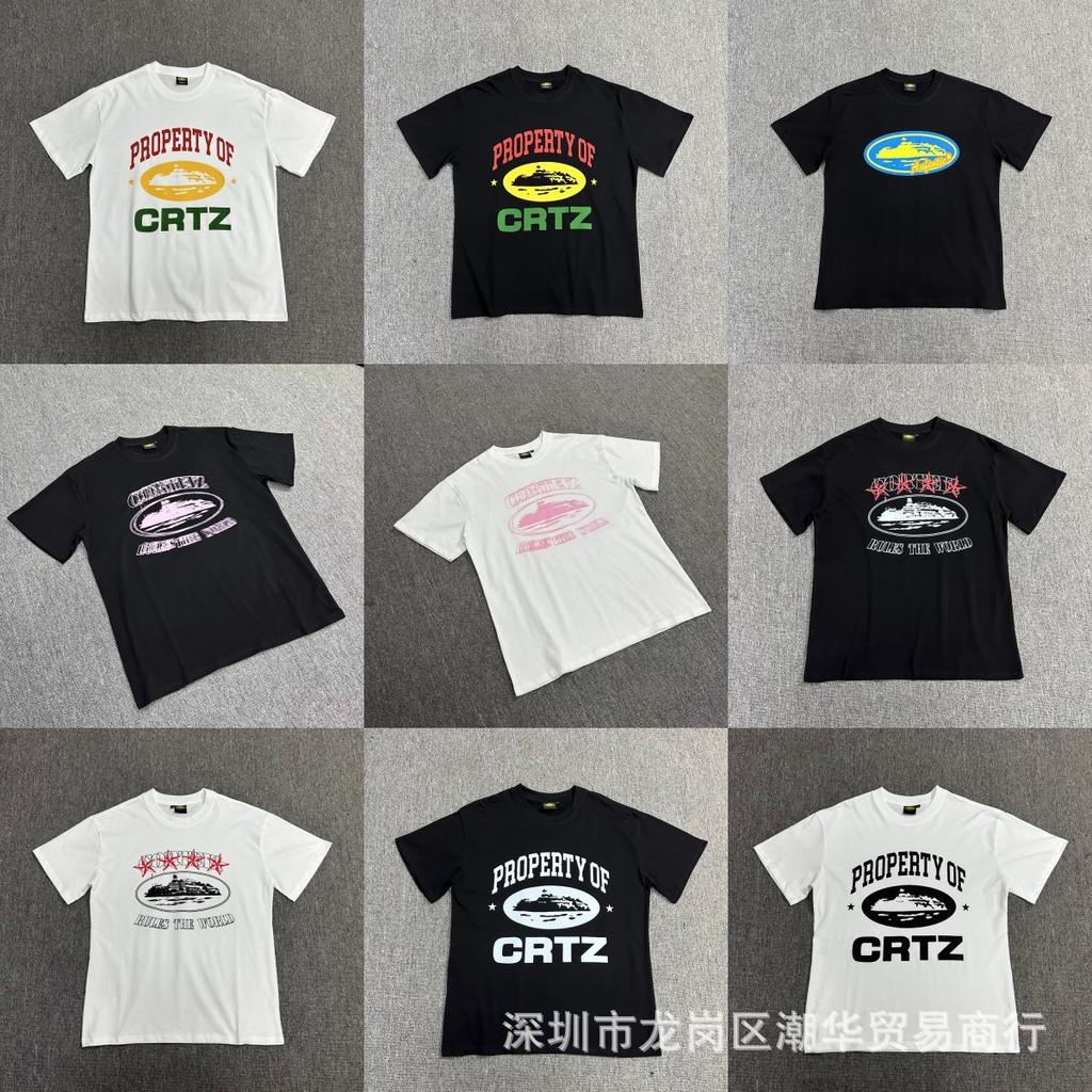 Cross-border Corteiz tide brand Alcatraz summer retro printing men's and women's trend loose casual short-sleeved T-shirt