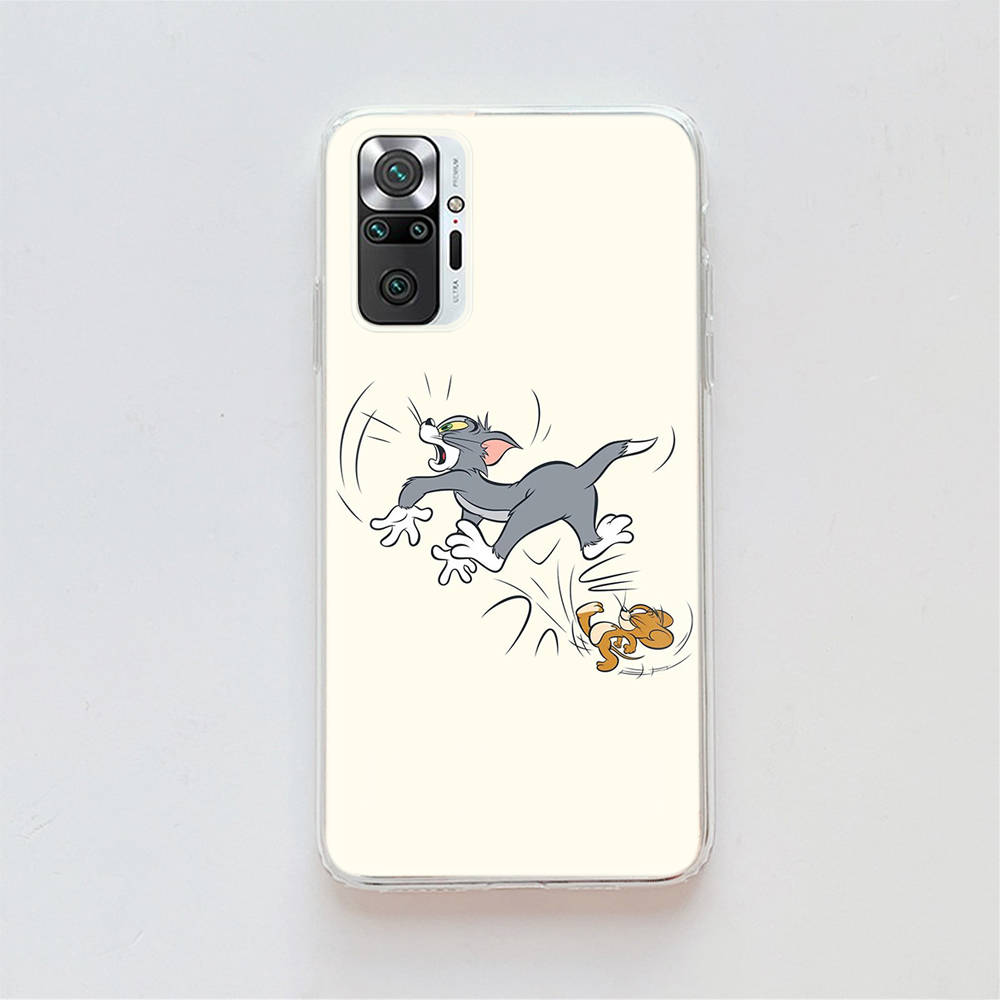 Прозрачный чехол для Samsung A04 A14 A23 A34 A54 M23 M33 M52 M53 Realme Narzo 50 50I 50a Prime C35 C55 C30S 10 9 Pro T-92 Tom Jerry Cat