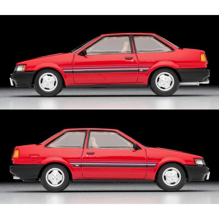 TOMYTEC Tomica Limited Vintage Neo 1/64 LV-N284b Toyota Corolla Levin 2-Door Lime Red 1984