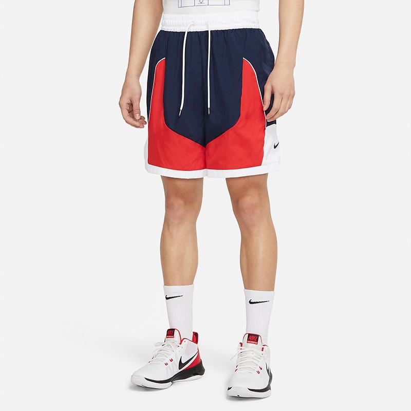 Nike Throwback Woven Drawstring Loose Basketball Shorts Men Bottoms Red CV1863-419