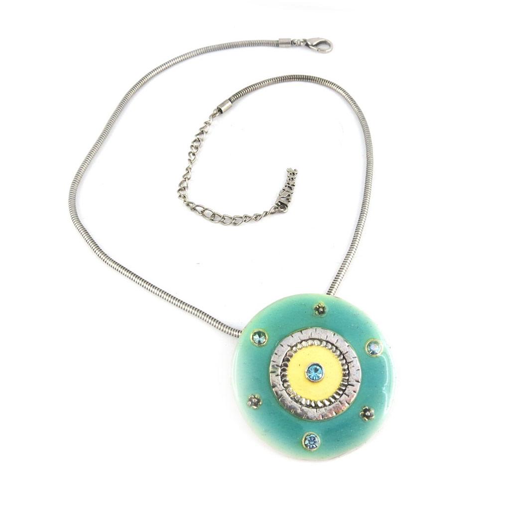 Les Trésors De Lily [D9685] - Синее дизайнерское колье «Мимозы»