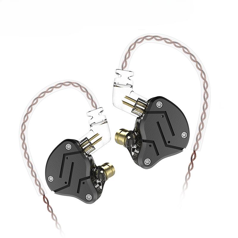 KZ-ZSN Ring Iron Moving Iron Eating Chicken Наушники-вкладыши для мобильного телефона с микрофоном и басами Проводные спортивные наушники