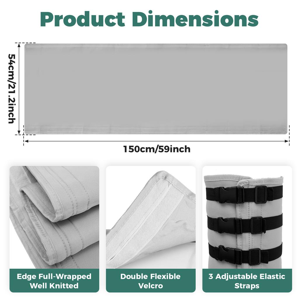 Air Conditioner Hose Cover Wrap Portable Universal  AC Hose Cover with Elastic Band Insulated Air Conditioner Hose Cover