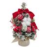 Mini Christmas Tree Small Tabletop Artificial Flocked Tree with Balls