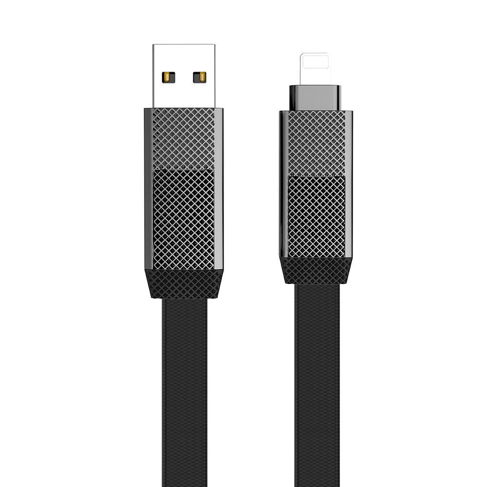 ENKAY HAT PRINCE 4-in-1 1.2m Magnetic 60W Fast Charging Cable USB/Type-C/Lightning Nylon Braided Charging Data Cord