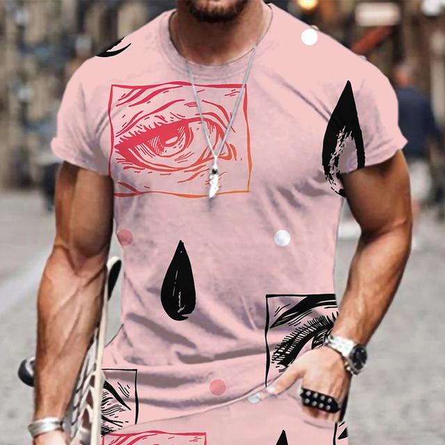 Летняя тенденция ресницы граффити 3D печатная футболка для мужчин повседневная модная футболка уличная мужская дизайнерская одежда негабаритные футболки