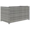 5 Piece Garden Lounge Set with Cushions Poly Rattan Grey