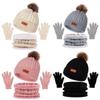 Winter Warm Scarf Hat Gloves Set Touch Screen Glove Pompom Cotton Beanies Bonnet Plush Thicke Scarves Unisex Knitted Thermal Set