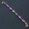 Rough Amethyst Handmade Copper Jewelry Bracelet 7-8" U6Y53