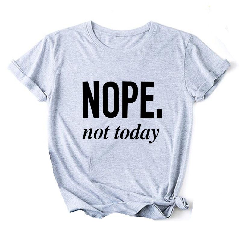 Женская черная футболка с графическим принтом 'Nope Not Today' в стиле 90-х, для девушек, Харадзюку, черная одежда 90-х, женская графическая