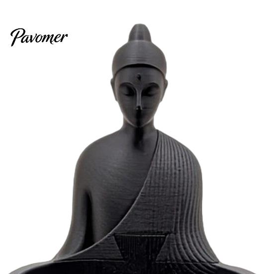 Пепельница-подставка для благовоний Будда для медитации, 3D-печатная горелка с поддоном с узором в виде волн, Настольная подставка для комнаты йоги, домашнего офиса