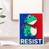 1/2Pcs Resist Frog Wall Decoration 3D Printed Vintage Attitude Frog Wall Art Sculpture Hilarious Home Office Living Room Wall Hanging Ornament