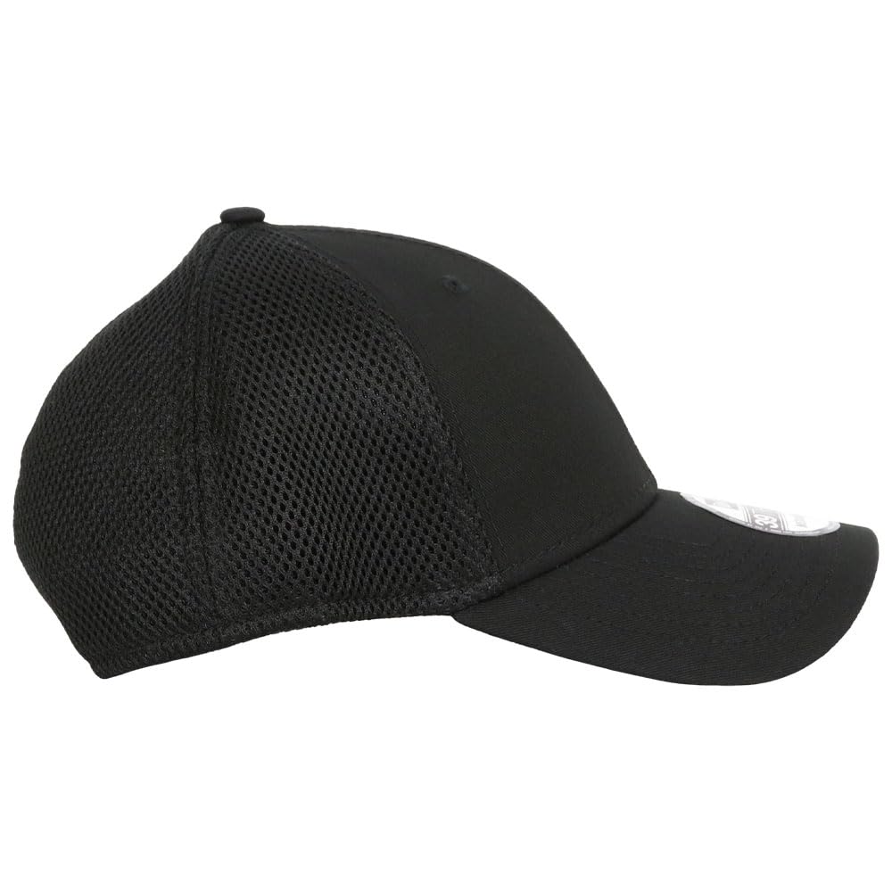 NEW ERA [New Era] Mesh Cap for Men and Women NewEra NE1020 Plain Hat Baseball Cap 39THIRTY Stretch Elastic 6 Panel Trucker SM Black [Used]