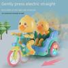Yellow Duck Sound & Light Electric Tricycle - Educational Crawling Toy Car for Kids